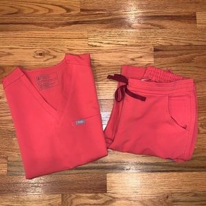 NWOT FIGS Catarina One-Pocket Scrub Top and FIGS Yola Skinny Scrub Pants Set XS